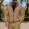Men Loose Zip Up Hooded Open Front Sweatshirt Casual Sports Plus Size Hoodie Jacket