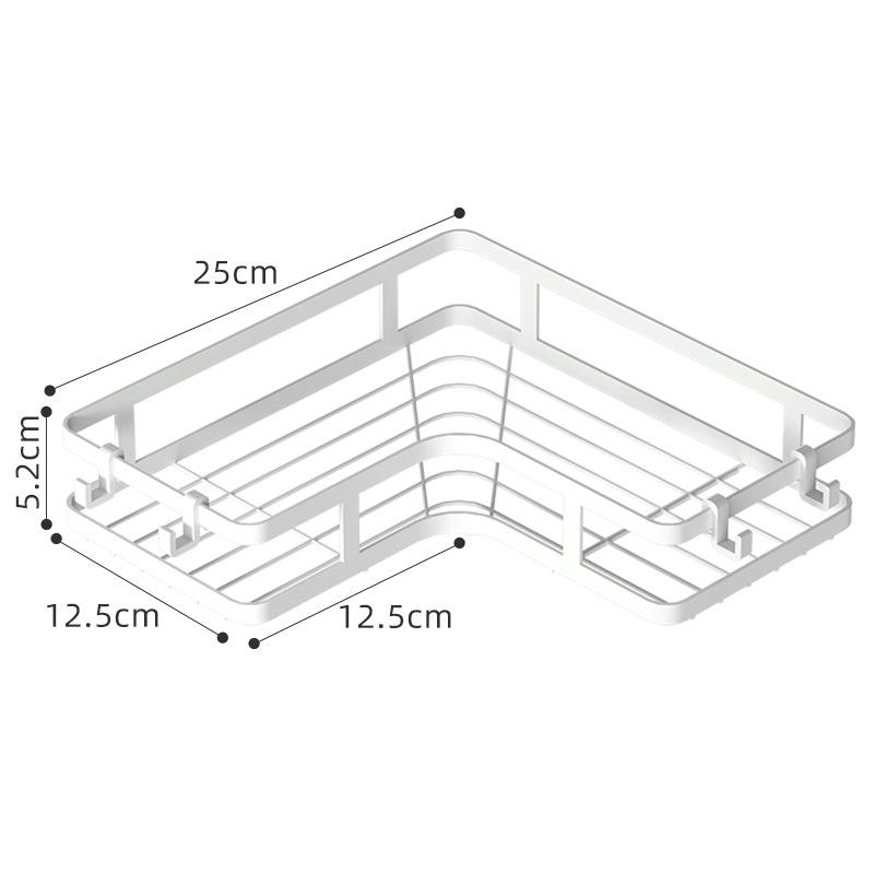 Bathroom Triangle Iron Shelf No Drill Metal Corner Shelf Kitchen Bathroom Accessories Storage Rack Shampoo Storage Rack