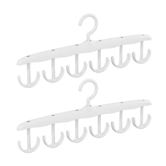 45326 шт вешалки с 12 поворотными крючками большая грузоподъемность вращающиеся для шляп ремней шарфов носков галстуков 2pcs белый 2193₽