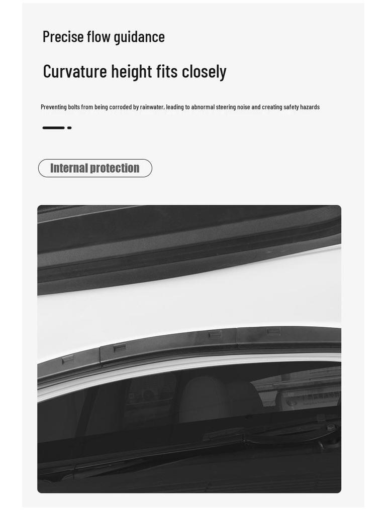 Tesla Model Y Front Hood Waterproof Deflector Strip with Buckle-Type Seal