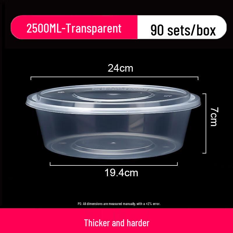 COFLYEE Disposable Clear Takeaway Bowls with Lids