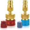 2Pcs R1234yf To R134a Adapter,High & Low Pressure Side 1234yf Adapter | R1234yf Quick Coupler Convertion Connector,Car AC Refrigerant Recharge and