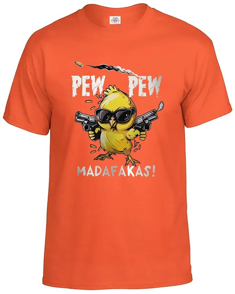 New pew pew madafakas tshirt crazy duck funny novelty retro xmas gift tee top