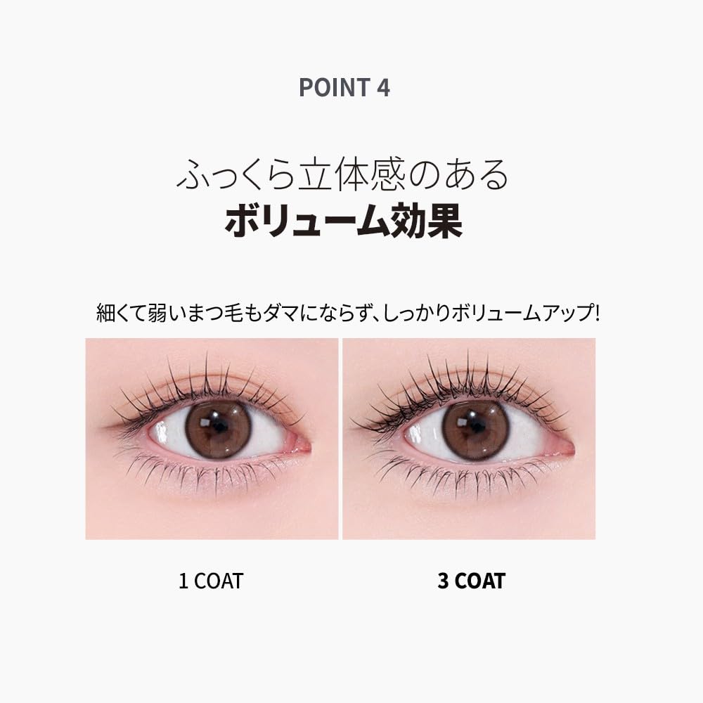 MACQUEEN NEWYORK Extreme Potent Mascara Korean Cosmetics Waterproof Resistant to and 8.3g, Formula, Tears, Sweat, Water, Sebum, Rub-Off (Black,