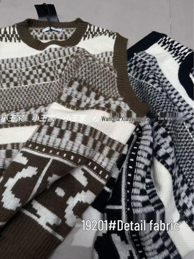 Xiao Wang's Winter 19201 Korean Style Plus Size Casual Crochet Knit Sweater Vest