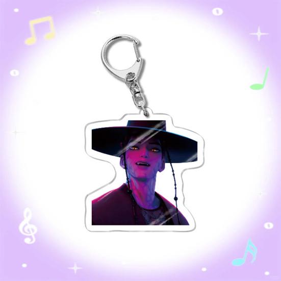 Korean Pop Cartoon Charm Acrylic Anime Character Boy Tiger Keychain Charm Cute Bag Backpack Charm Collectible Gift for Fans