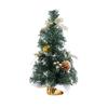 Three Sizes Mini Christmas Tree Pine Needles Golden Silver Red Desktop Xmas Ornament Pre Decorated Lightweight PVC