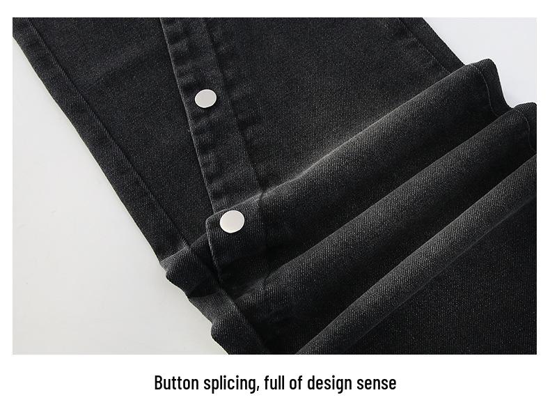 Girls' Wide-Leg Denim Pants, Loose Fit Casual Trousers for Spring and Autumn 2025