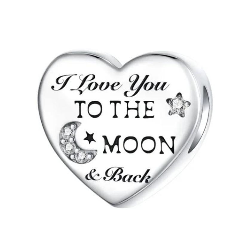 Nya Hjärtformade Berlocker Kopparblomma Evig Kärlek Pärlor Passar Originalarmband Halsband För Kvinnor DIY Smycken Gåva