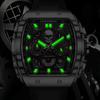Top Brand Men's Watches Luxury Square Quartz Wristwatch Waterproof Military Chronograph Watch For Men Relogio Masculino+BOX