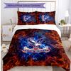 Crystal Palace Football Printed 3 Pieces Bedding Set, Comfortable Skin Friendly Bedroom Duvet Cover Set