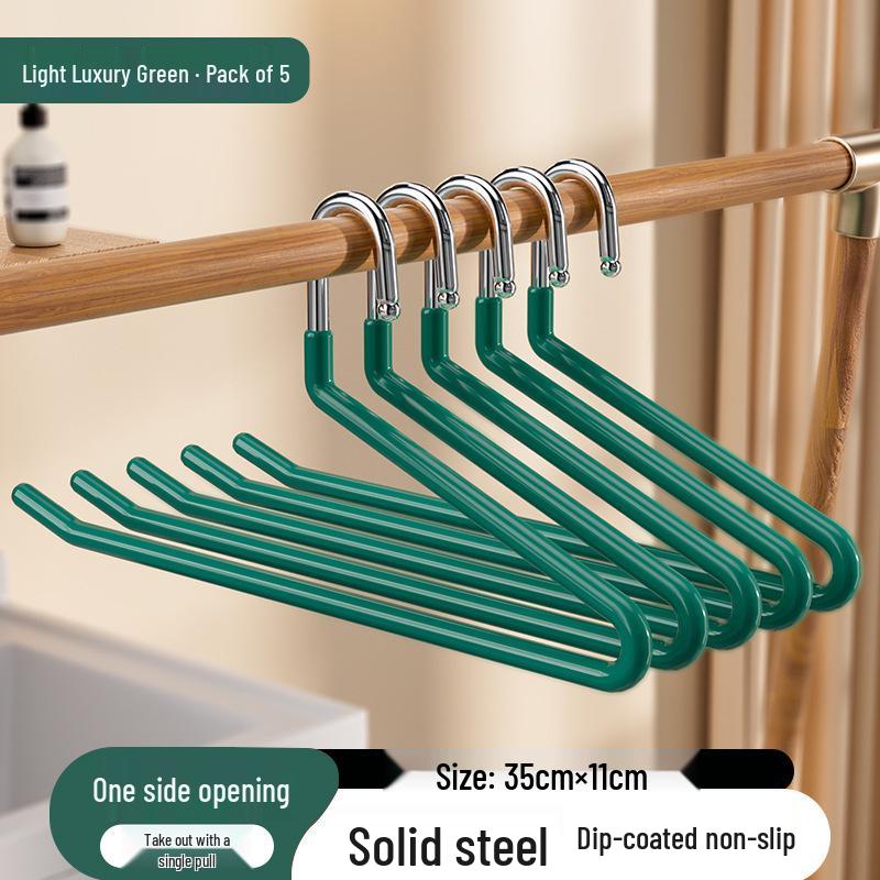 Thickened Non-Slip Goose-Shaped Pant Hanger with Clips for Wardrobe Storage