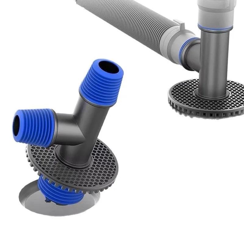 Multi Functional Floor Drain Downcomer Washing Machine Floor Drain Tee Connector Kitchen Sink Drainage Pipe Floor Anti-odour