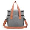 Double Layers Thermal Lunch Bag Large Capacity Lunch Box Portable Crossbody Outdoor Picnic Bag Ice Pack Multi Functional Waterproof Handbag Bento Bag