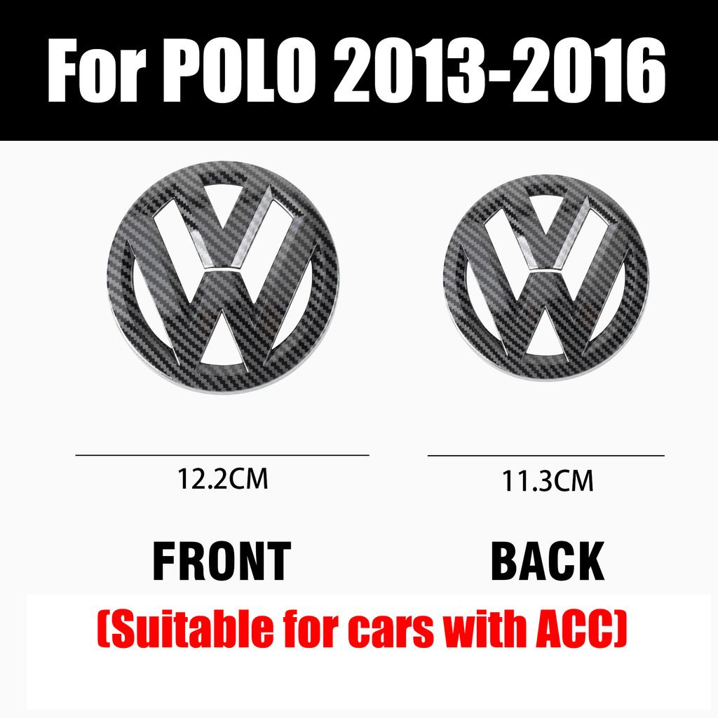 Dla VOLKSWAGEN VW Dla Volkswagen VW Polo 2013-2016 Akcesoria Samochodowe Bezdestrukcyjne Naklejki z Emblematem na Przedni Grill Samochodu Tylny Bagażnik