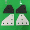 Bitshops_5 / 7 Holes L Type 2020 3030 4040 4545 Connection Plate Corner Bracket Joint Board For Aluminium Profiles - (Color: 4545L-5-Silver-1Pcs)