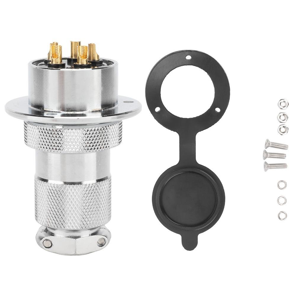 30mm Aviation Plug Waterproof 2 Pin/3 Pin/4 Pin/5 Pin Electrical Power Adapter Zinc Alloy Shell 25A/300V Aviation Connector
