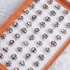 10/15/20/24/30/50/100Pieces Vintage Punk Skull Rings Set For Women Men Mix Style Retro Gothic Skeleton Jewelry Gifts Party