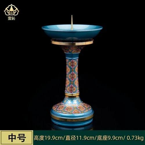 Aluminum Alloy Water Cup Offering Buddhist Lanterns Vase Fruit Tray Candlestick Incense Tube Base Buddhist Supplies Home Decor