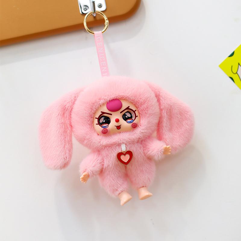 Süße Baby-Puppe Anhänger Freunde - Vinyl Schlüsselanhänger & Plüsch Rucksack Zubehör, Ein lustiges Geschenk für Mädchen ab 3 Jahren