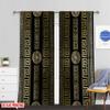 Set Of 2 Flat Printing Curtains Greek Durable Polyester Fabric Without Electricity All Season Party Holiday Decor Curtain