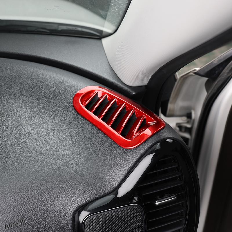 For KIA Soul -2025 Accessories Red Interior Dashboard Front Upper Air Vent Outlet Decorative Frame Cover LHD