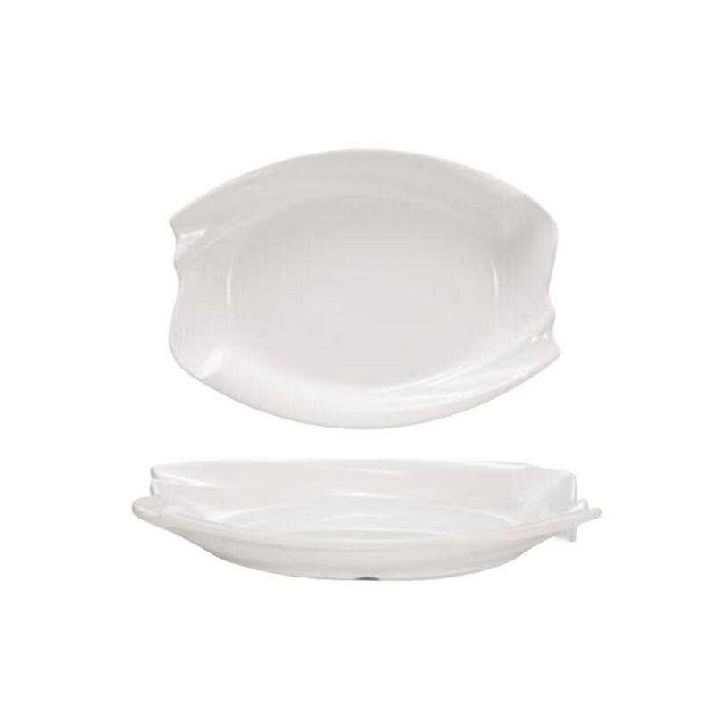 Qianxing White Melamine Oval Serving Dishes (Set of 5)