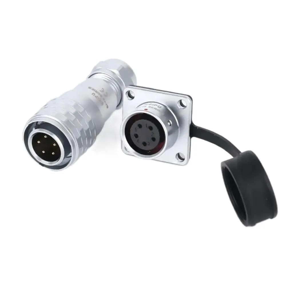 WEIPU SF16 SF1610 SF1613 M16 Waterproof Connector IP67 Power Electrical Adapter Panel Mount PCB Soldering 2 3 4  5 7 9Pin 10Pin