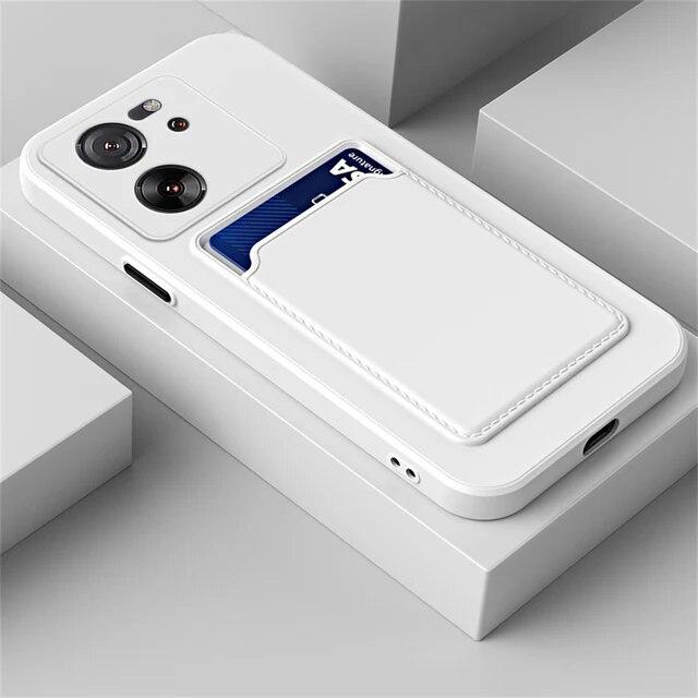 

Чехол-кошелек с отделением для карт для Xiaomi Poco X6 Pro X 6 5G, защита объектива камеры ярких цветов, мягкий силиконовый чехол для POCO M6pro 4G M5 X5 Pro For poco X6 pro белый