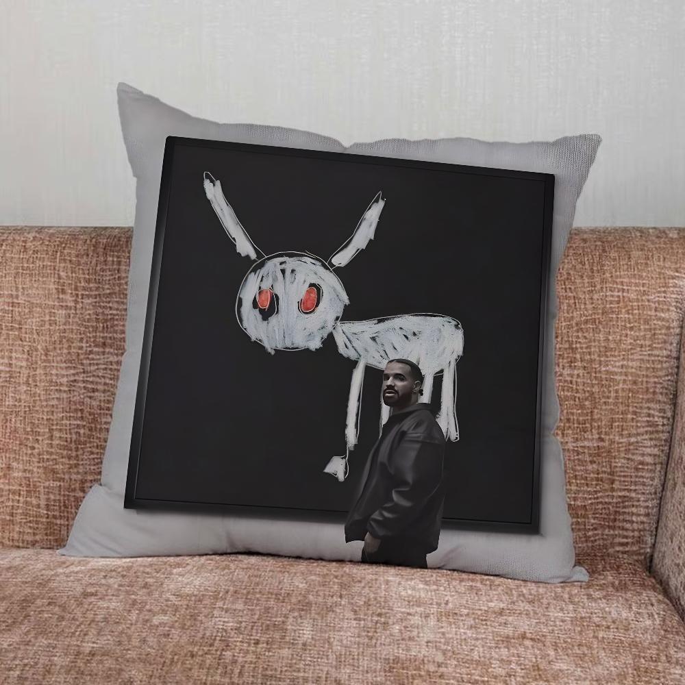 Rapper D-Drake Pillow Case For Home Bedroom Car Office Decoration Living Room Sofa Cushion Cover Suitable