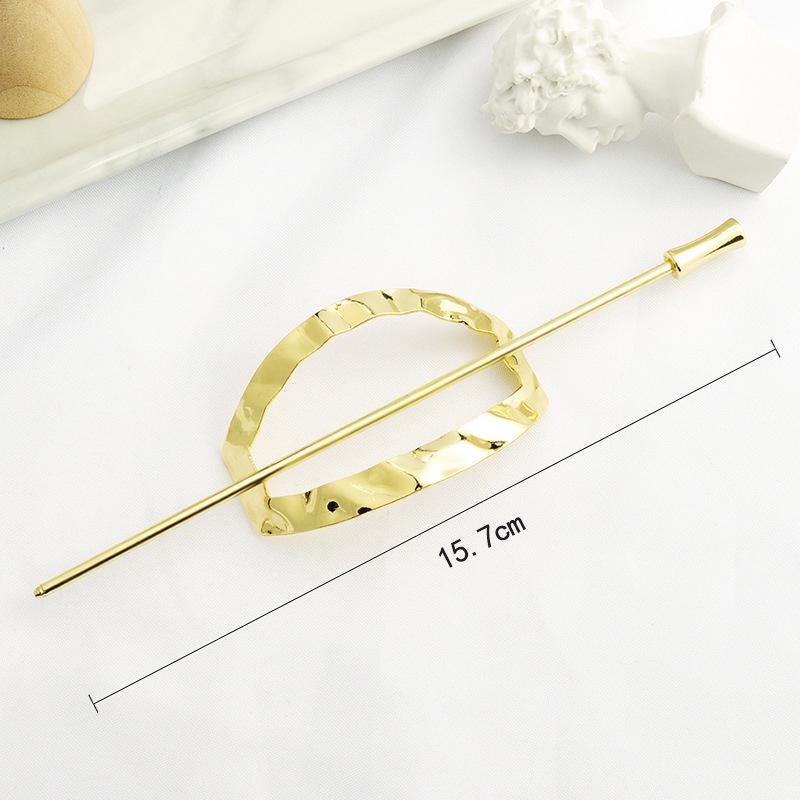 Korean Dongdaemun Geometric Metal Hair Stick: Vintage, Elegant Updo Hairpin Accessory