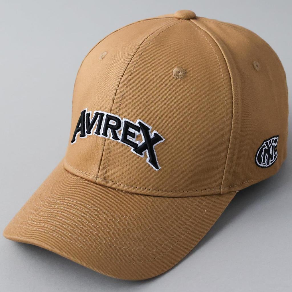 Military VARSITY 3D Logo Cotton Twill Low Cap Embroidered Hat American Casual Summer Baseball Cap Beige 069 [AVIREX] Men's MA-1