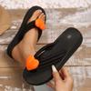 Fashion Women's Heart Shape Decor Wedges Slides Low Heel Clip-Toe Soft Bottom Slippers Weightlight Comfort Non-Slip Summer Sandals Mujer
