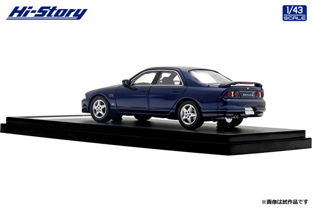 INTERALLIED Hi Story 1/43 Scale Nissan Skyline 4-Door Sedan GTS25t Type M Spec II (1996) Deep Marine Blue (Finished Model) HS477BL