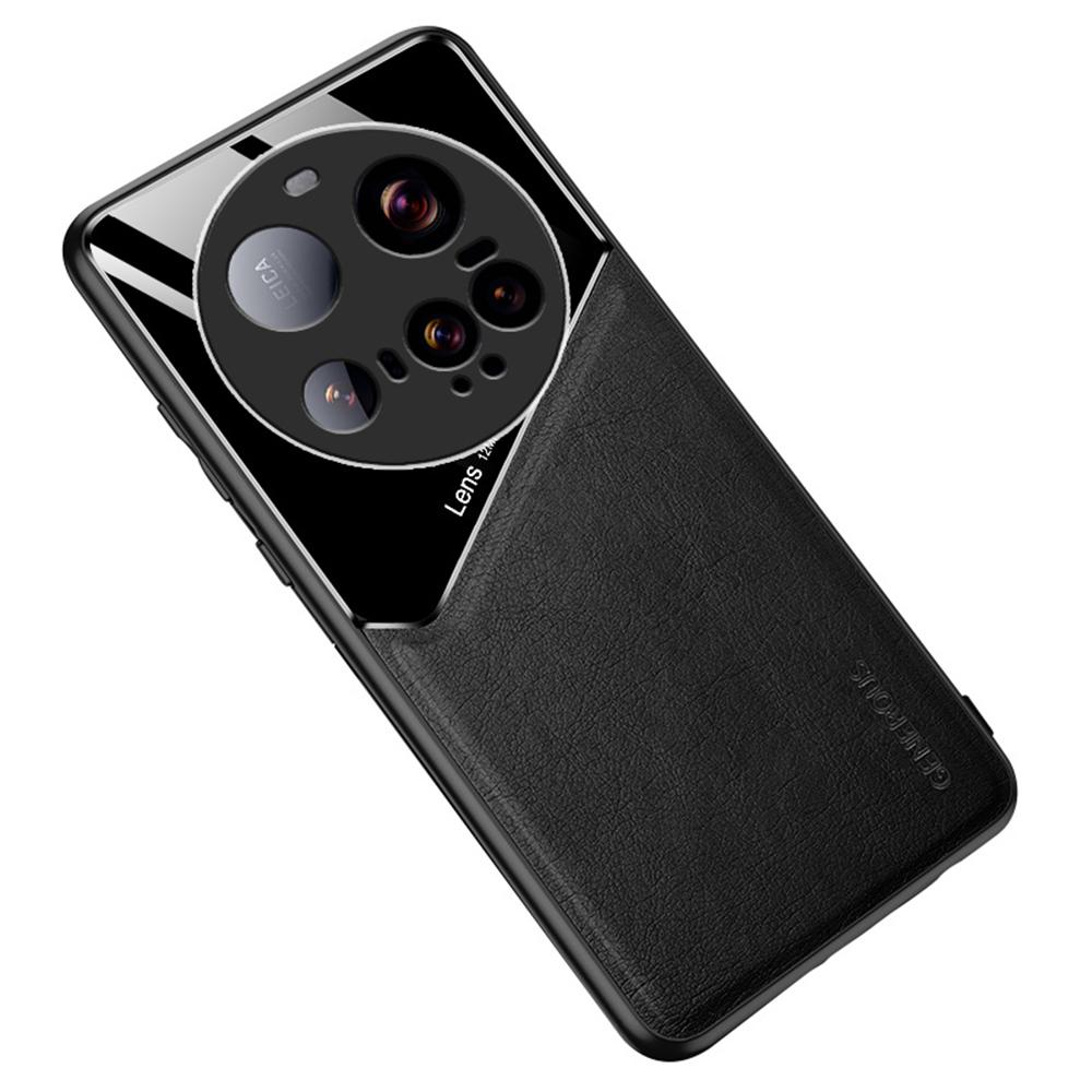 For Xiaomi 15 Ultra Case Leather Coated PC+TPU Phone Back Cover