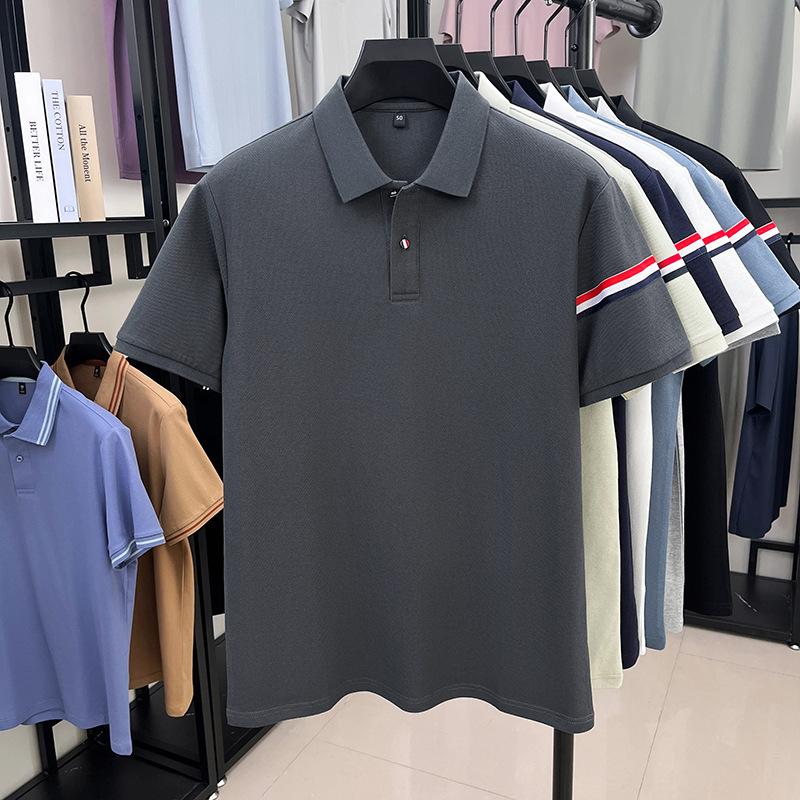 [Hong Kong Goods Withdrawal] Simple And Atmospheric Thin Short-Sleeved Men'S Polo Shirt Business And Leisure Spot