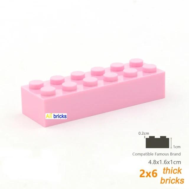 20 Stück MOC Teile 2456 Stein 2 x 6 44237 Kompatible Steine DIY Zusammenbau Bausteine Partikel Kinder Puzzle Gehirnspielzeug Geschenk