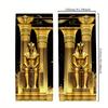 2pc Egyptian Pyramid Curtains – Black with Gold Hieroglyphs   Sheer Rod Pocket for Living Room or Bedroom