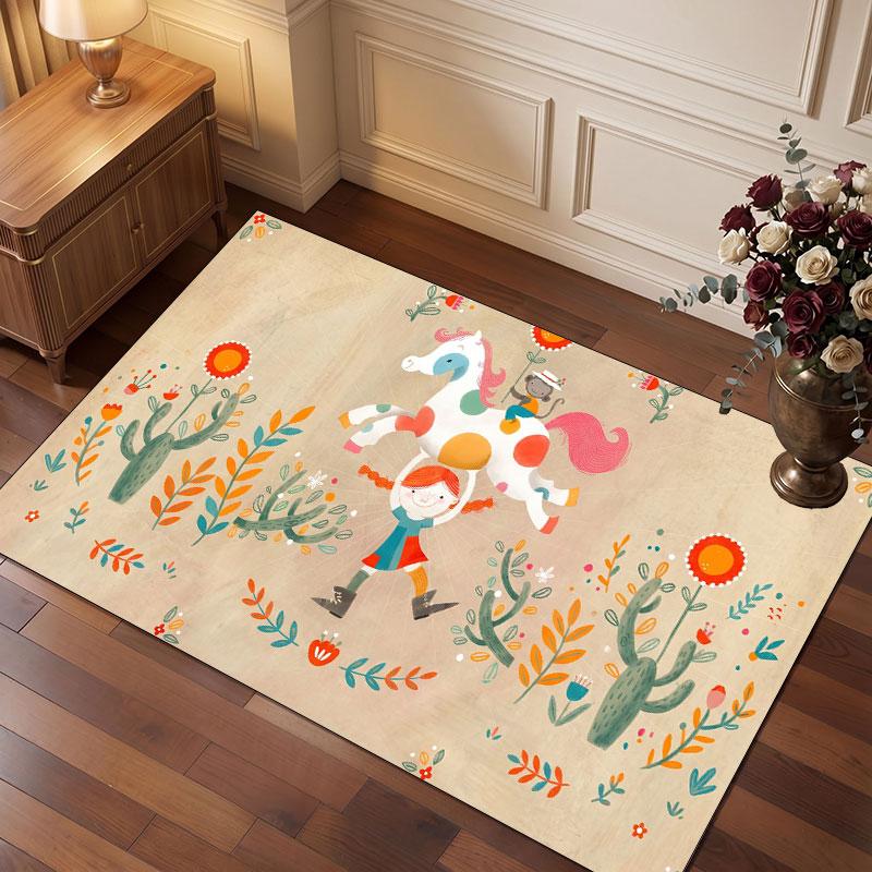 Pippi Longstocking Rug Soft Thick Non Slip Floor Carpet for Bedroom Living Room Home Decor