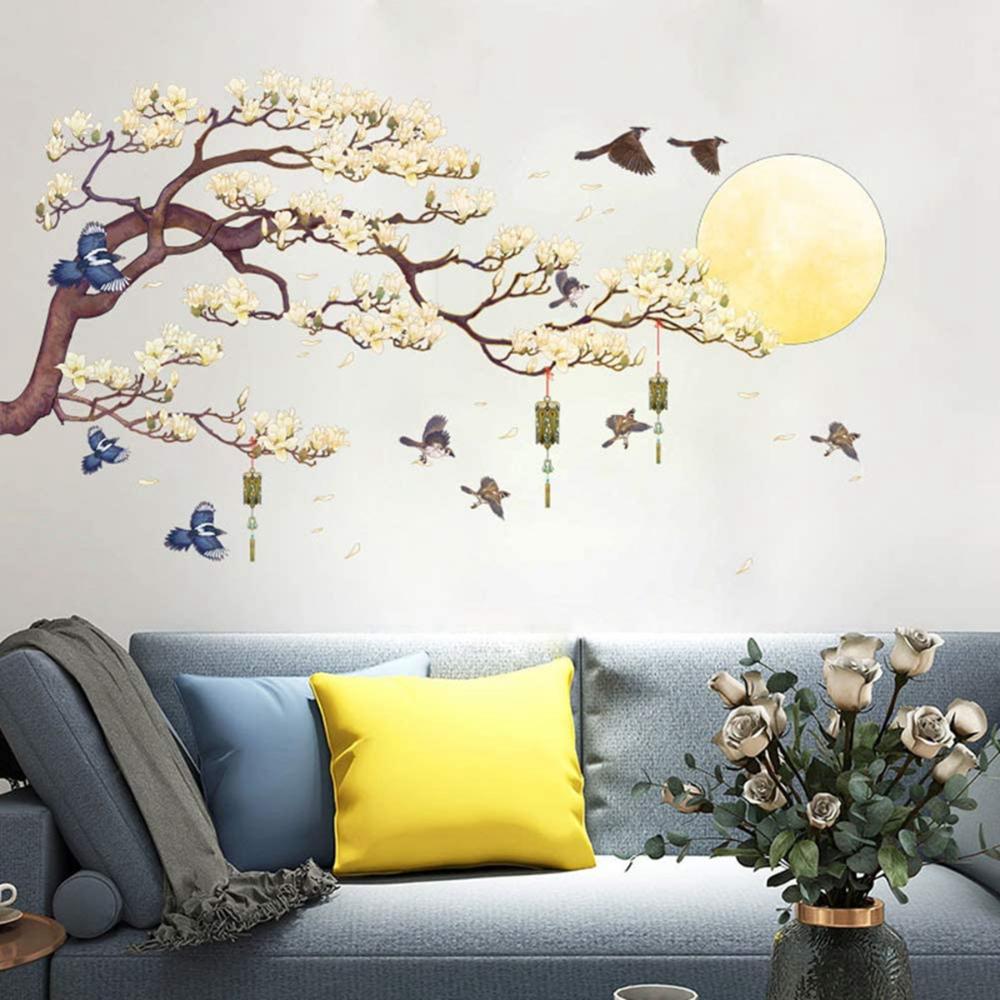 Background DIY Removable Self Adhesive Brown Tree Chinese Style Mural Wall Sticker Decals Wall Art