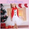 Tesouro de Neve Princesa Saia de Dança de Gelo e Neve para Menina Fantasia de Boneco de Neve de Natal