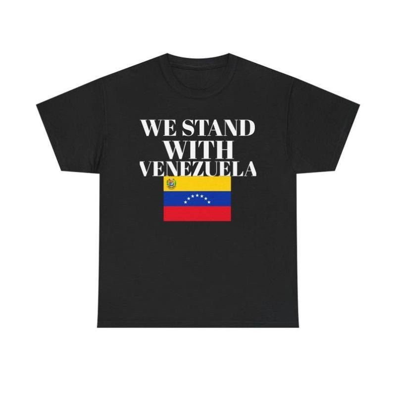 

Pray for Venezuela Tshirt We Stand with Venezuela TShirt Democrat Flag Solidarity Unisex Short Sleeve Adult Graphic T Shirts S