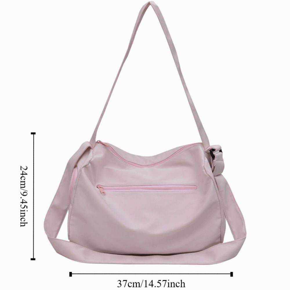 Solid Color Sports Shoulder Bag Canvas Gym Fitness Bag Fashionable Luggage Bag  Yoga