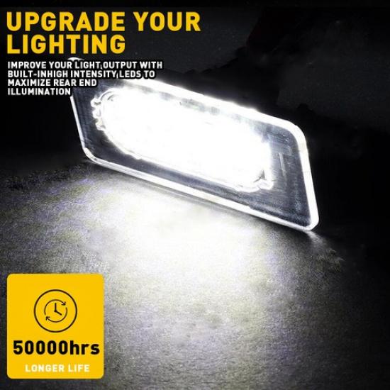 2PCS WHITE LED LICENSE PLATE LIGHT TAG LAMP For TOYOTA 2014 -  COROLLA SEDAN