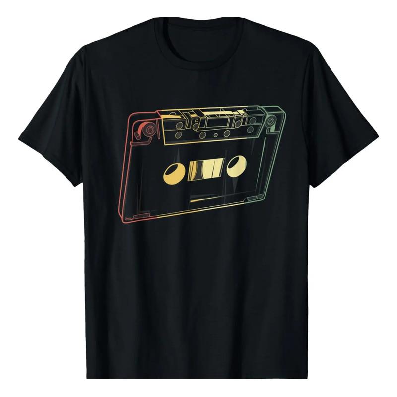 Camiseta Vintage Cassette Tape - Camisa Retro Mix Tape S