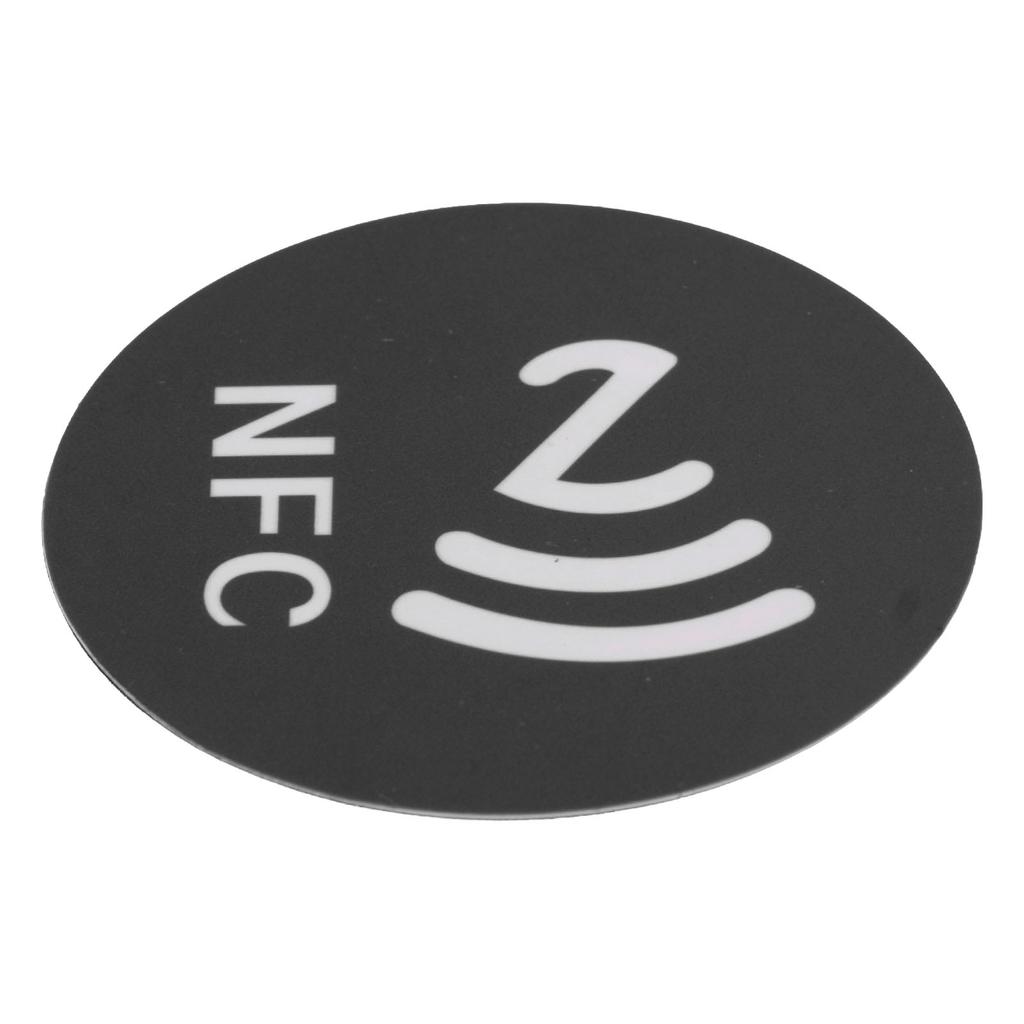 20 Pcs ID5200 NFC Stickers Adhesive Label Round 40mm Anti Interference Label with NFC Print Black