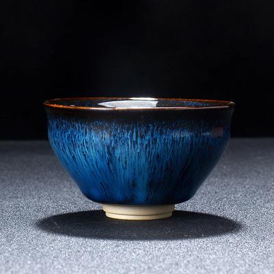 NEW Brushed Jianzhan Firewood Master Ceramic Kiln Large Tasting Tianmu Glaze Bowl Tea Douli Cup
