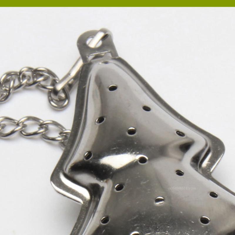 1pc Christmas Tree Tea Filter Stainless Steel Tea Leak Creative Christmas Party Tea Strainers Herb Spice Filter Kitchen Gadgets