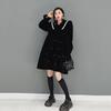 Xitao Vintage Loose Mini Dress Fashion Velvet Women New GWJ2873