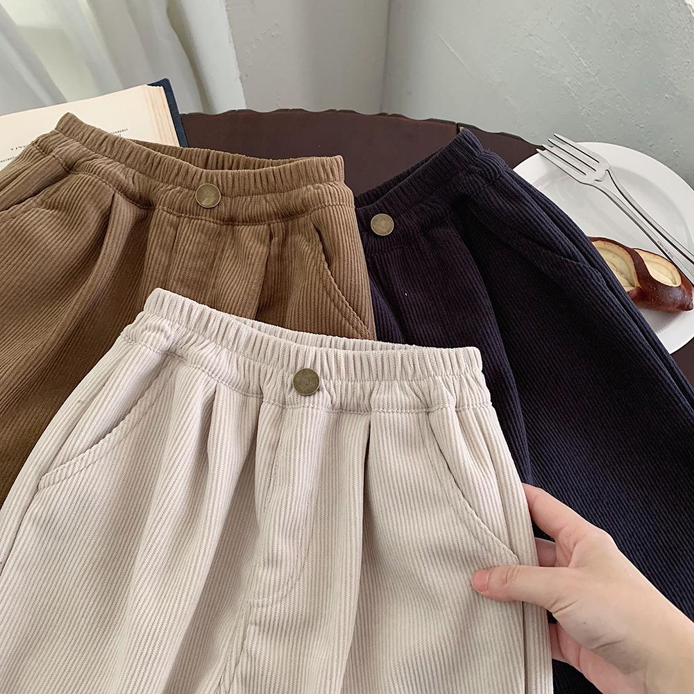 Kino Boys' Winter Fleece-Lined Straight-Leg Casual Pants - Thick and Warm